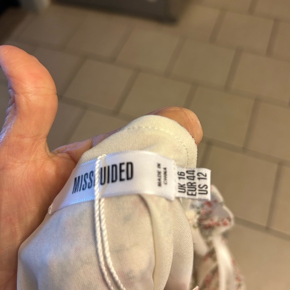 $15 sale New Missguided tie neck crop top blouse frill floral 0114 ASOS w ♥️59 - Picture 11 of 12